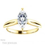 Marquise Cut Forever One Moissanite Engagement Ring #GTJ967-marquise-fb-y 1 Marquise Cut Forever Brilliant Moissanite Engagement Ring #GTJ967-marquise-fb-y