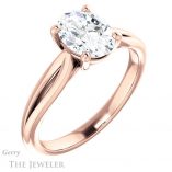 Oval Shaped Forever One Moissanite Engagement Ring #GTJ967-oval-fo-r 4 Oval Shaped Forever One Moissanite Engagement Ring #GTJ967-oval-fo-r