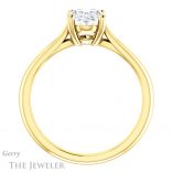 Oval Shaped Forever One Moissanite Engagement Ring #GTJ967-oval-fo-y