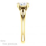 Oval Shaped Forever One Moissanite Engagement Ring #GTJ967-oval-fo-y
