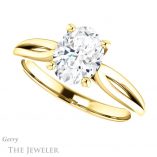 Oval Shaped Forever One Moissanite Engagement Ring #GTJ967-oval-fo-y