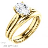 Oval Shaped Forever One Moissanite Engagement Ring #GTJ967-oval-fo-y