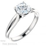 Round Cut Forever One Moissanite Engagement Ring #GTJ967-round-fo-w