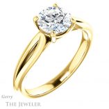 Round Cut Forever One Moissanite Engagement Ring #GTJ967-round-fo-y 4 Round Cut Forever One Moissanite Engagement Ring #GTJ967-round-fo-y