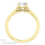 Round Cut Forever One Moissanite Engagement Ring #GTJ967-round-fo-y 2 Round Cut Forever One Moissanite Engagement Ring #GTJ967-round-fo-y
