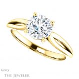 Round Cut Forever One Moissanite Engagement Ring #GTJ967-round-fo-y 5 Round Cut Forever One Moissanite Engagement Ring #GTJ967-round-fo-y
