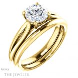 Round Cut Forever One Moissanite Engagement Ring #GTJ967-round-fo-y 6 Round Cut Forever One Moissanite Engagement Ring #GTJ967-round-fo-y