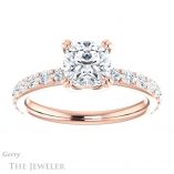 Cushion Cut Forever One Moissanite Engagement Ring #GTJ968-cushion-fo-r