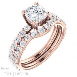 Cushion Cut Forever One Moissanite Engagement Ring #GTJ968-cushion-fo-r