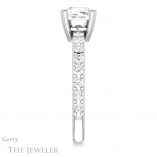 Cushion Cut Forever One Moissanite Engagement Ring #GTJ968-cushion-fo-w 3 Cushion Cut Forever One Moissanite Engagement Ring #GTJ968-cushion-fo-w