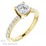 Cushion Cut Forever One Moissanite Engagement Ring #GTJ968-cushion-fo-y