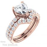 Heart Shaped Forever Brilliant Moissanite Engagement Ring #GTJ968-heart-fb-r
