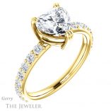 Heart Shaped Forever Brilliant Moissanite Engagement Ring #GTJ968-heart-fb-y
