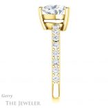 Heart Shaped Forever Brilliant Moissanite Engagement Ring #GTJ968-heart-fb-y
