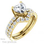 Heart Shaped Forever Brilliant Moissanite Engagement Ring #GTJ968-heart-fb-y