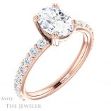 Oval Shaped Forever One Moissanite Engagement Ring #GTJ968-oval-fo-r