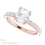 Oval Shaped Forever One Moissanite Engagement Ring #GTJ968-oval-fo-r