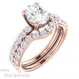 Oval Shaped Forever One Moissanite Engagement Ring #GTJ968-oval-fo-r