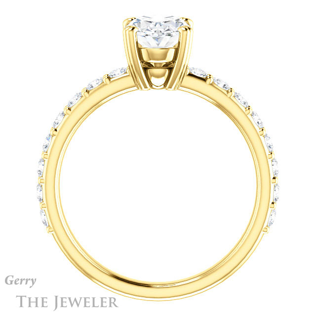 Oval Shaped Forever One Moissanite Engagement Ring #GTJ968-oval-fo-y 2 Oval Shaped Forever One Moissanite Engagement Ring #GTJ968-oval-fo-y