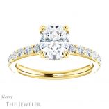 Oval Shaped Forever One Moissanite Engagement Ring #GTJ968-oval-fo-y 1 Oval Shaped Forever One Moissanite Engagement Ring #GTJ968-oval-fo-y