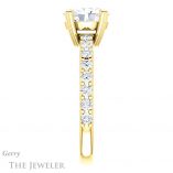 Oval Shaped Forever One Moissanite Engagement Ring #GTJ968-oval-fo-y 3 Oval Shaped Forever One Moissanite Engagement Ring #GTJ968-oval-fo-y