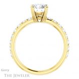 Round Cut Forever One Moissanite Engagement Ring #GTJ968-round-fo-y