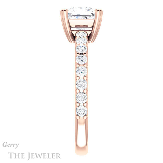 Princess Cut Forever One Moissanite Engagement Ring #GTJ968-square-fo-r