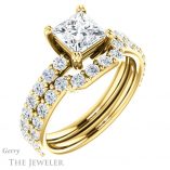 Princess Cut Forever One Moissanite Engagement Ring #GTJ968-square-fo-y