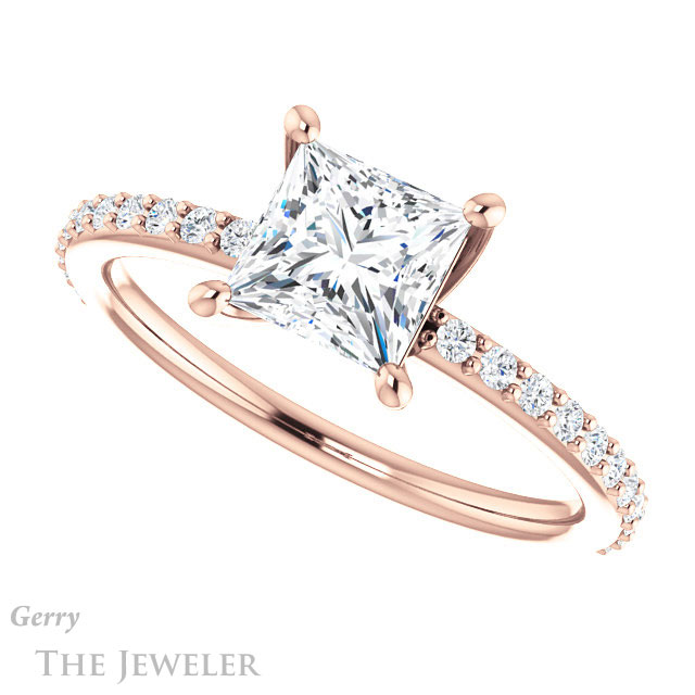 Princess Cut Forever One Moissanite Engagement Ring #GTJ969-square-fo-r 5 Princess Cut Forever One Moissanite Engagement Ring #GTJ969-square-fo-r