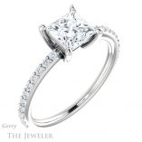 Princess Cut Forever One Moissanite Engagement Ring #GTJ969-square-fo-w