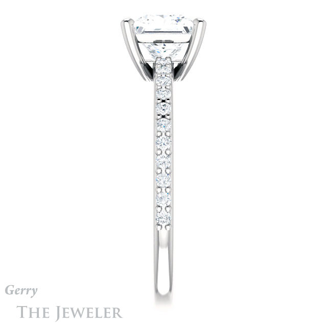 Princess Cut Forever One Moissanite Engagement Ring #GTJ969-square-fo-w