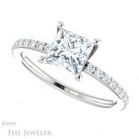 Princess Cut Forever One Moissanite Engagement Ring #GTJ969-square-fo-w