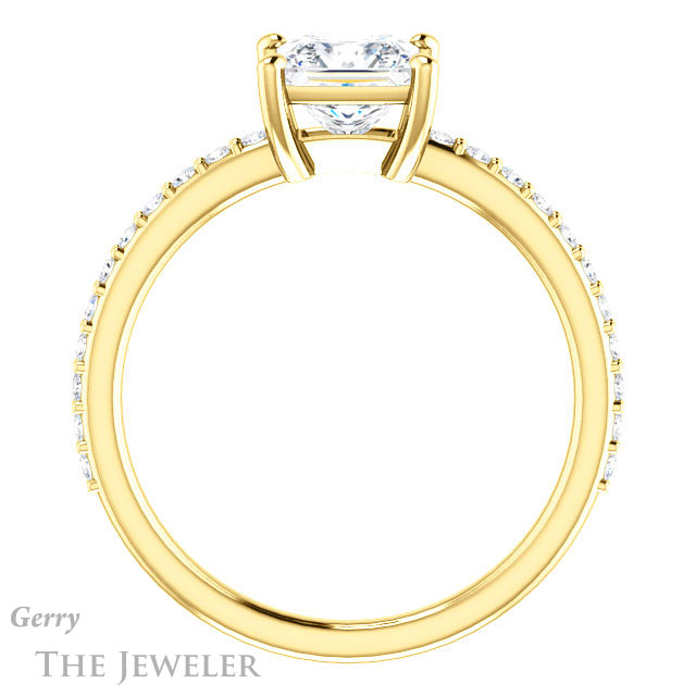 Princess Cut Forever One Moissanite Engagement Ring #GTJ969-square-fo-y