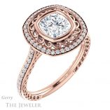 Cushion Cut Forever One Moissanite Engagement Ring #GTJ970-cushion-fo-r 4 Cushion Cut Forever One Moissanite Engagement Ring #GTJ970-cushion-fo-r