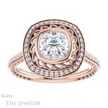 Cushion Cut Forever One Moissanite Engagement Ring #GTJ970-cushion-fo-r 1 Cushion Cut Forever One Moissanite Engagement Ring #GTJ970-cushion-fo-r
