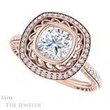 Cushion Cut Forever One Moissanite Engagement Ring #GTJ970-cushion-fo-r 5 Cushion Cut Forever One Moissanite Engagement Ring #GTJ970-cushion-fo-r