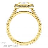 Emerald Cut Forever One Moissanite Engagement Ring #GTJ970-emerald-fb-y 2 Emerald Cut Forever Brilliant Moissanite Engagement Ring #GTJ970-emerald-fb-y
