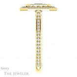 Emerald Cut Forever One Moissanite Engagement Ring #GTJ970-emerald-fb-y 3 Emerald Cut Forever Brilliant Moissanite Engagement Ring #GTJ970-emerald-fb-y