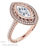 Marquise Cut Forever Brilliant Moissanite Engagement Ring #GTJ970-marquise-fb-r