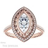 Marquise Cut Forever Brilliant Moissanite Engagement Ring #GTJ970-marquise-fb-r
