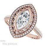 Marquise Cut Forever Brilliant Moissanite Engagement Ring #GTJ970-marquise-fb-r