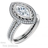 Marquise Cut Forever Brilliant Moissanite Engagement Ring #GTJ970-marquise-fb-w
