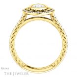 Marquise Cut Forever One Moissanite Engagement Ring #GTJ970-marquise-fb-y 2 Marquise Cut Forever Brilliant Moissanite Engagement Ring #GTJ970-marquise-fb-y