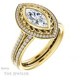 Marquise Cut Forever One Moissanite Engagement Ring #GTJ970-marquise-fb-y 6 Marquise Cut Forever Brilliant Moissanite Engagement Ring #GTJ970-marquise-fb-y