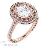 Oval Shaped Forever One Moissanite Engagement Ring #GTJ970-oval-fo-r 4 Oval Shaped Forever One Moissanite Engagement Ring #GTJ970-oval-fo-r