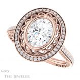Oval Shaped Forever One Moissanite Engagement Ring #GTJ970-oval-fo-r 5 Oval Shaped Forever One Moissanite Engagement Ring #GTJ970-oval-fo-r