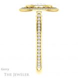 Oval Shaped Forever One Moissanite Engagement Ring #GTJ970-oval-fo-y