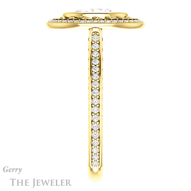Oval Shaped Forever One Moissanite Engagement Ring #GTJ970-oval-fo-y