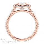 14k Rose Gold Pear Cut Engagement Ring Setting #GTJ970-pear-r 2 14k Rose Gold Pear Cut Engagement Ring Setting #GTJ970-pear-r