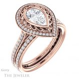 14k Rose Gold Pear Cut Engagement Ring Setting #GTJ970-pear-r 6 14k Rose Gold Pear Cut Engagement Ring Setting #GTJ970-pear-r